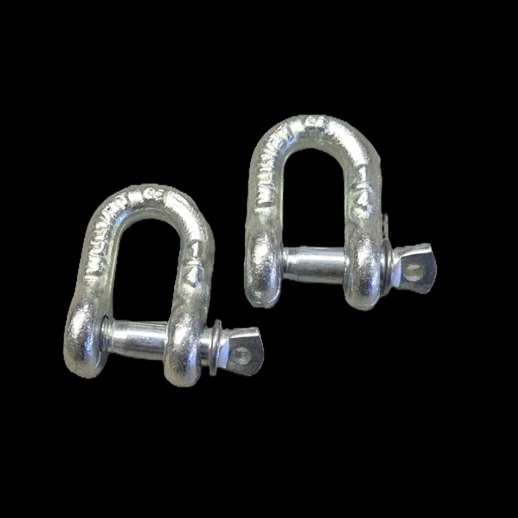 Sjakler galvanisert 1/4" 6 mm - 2pk