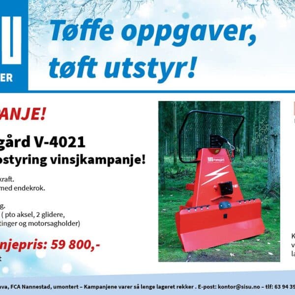 KAMPANJE FRANSGÅRD VINSJ V-4021 M/9MM*50M OG RADIOSTYRING INKL VINSJPAKKE